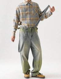 Image 2 of Vintage Fade Suspender Denim