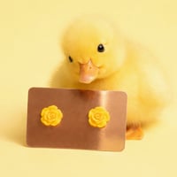  BABY CHIC YELLOW ROSE STUD EARRING