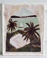 Looking Over Lamu plaster print plaque