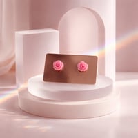 PINK FLOWER STUD 