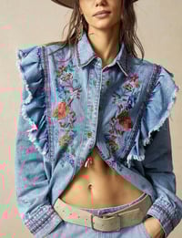 Image 1 of Desert Bloom Denim Shirt  