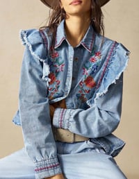Image 2 of Desert Bloom Denim Shirt  
