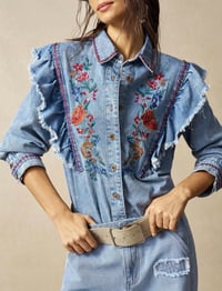 Image 4 of Desert Bloom Denim Shirt  