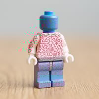 Doodle Fig - Blue/Red