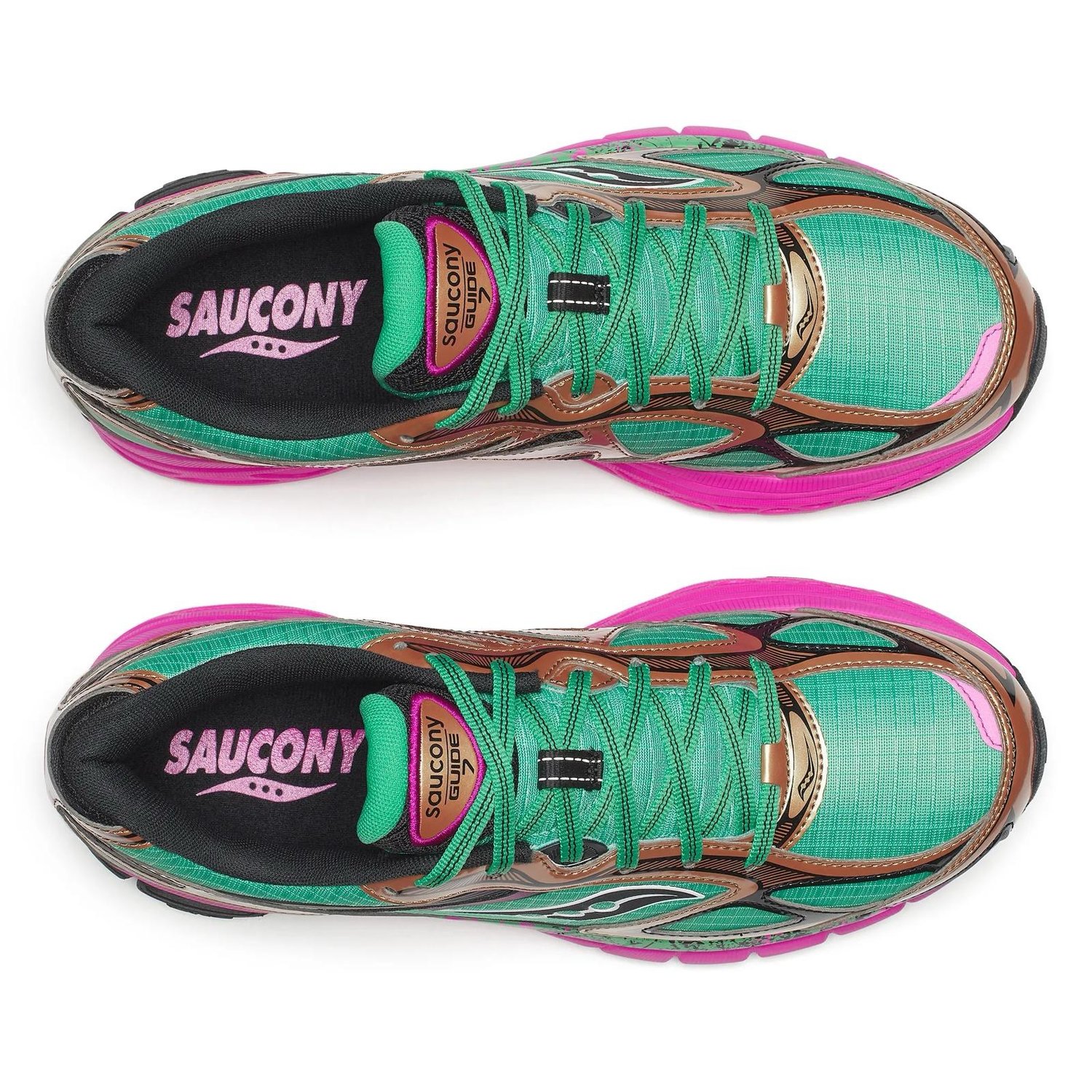 Image of SAUCONY PROGRID GUIDE 7 HI OCTANE GREEN 