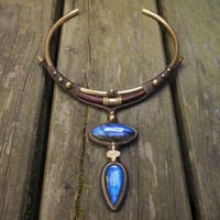 Image 2 of 2 Layer Labradorite Torque Necklace 