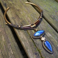 Image 1 of 2 Layer Labradorite Torque Necklace 