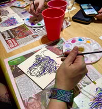 Image 3 of Rainbow Highland Cow Ceramic Tile Paint Party - Friday 10th April 