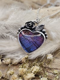 Image 2 of Purple Labradorite Heart & Rose