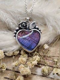 Image 1 of Purple Labradorite Heart & Rose