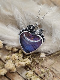 Image 3 of Purple Labradorite Heart & Rose