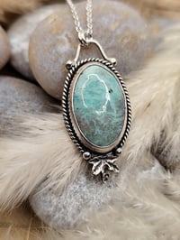 Image 1 of Chilean Turquoise & Leaf