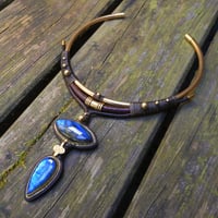 Image 3 of 2 Layer Labradorite Torque Necklace 