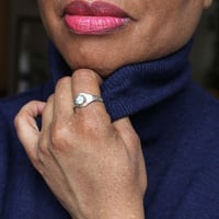 Image 2 of Blue Aquamarine Sterling Silver Ring