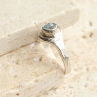 Image 3 of Blue Aquamarine Sterling Silver Ring