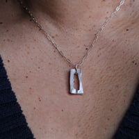 Image 3 of Sterling Silver Rectangle Pendant