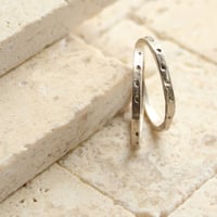 Image 1 of Minimalist Sterling Silver Stacking Rings