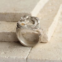 Image 1 of Sterling Silver Tourmaline Chunky Ring