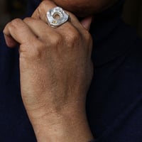 Image 2 of Sterling Silver Tourmaline Chunky Ring