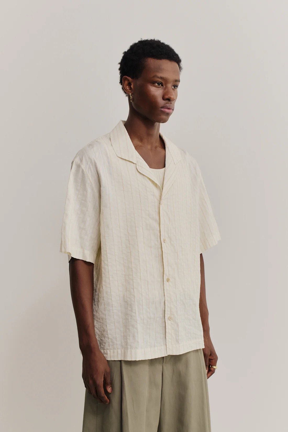 Image of A KIND OF GUISE SAMATA STRUCTURED NATURAL STRIPES