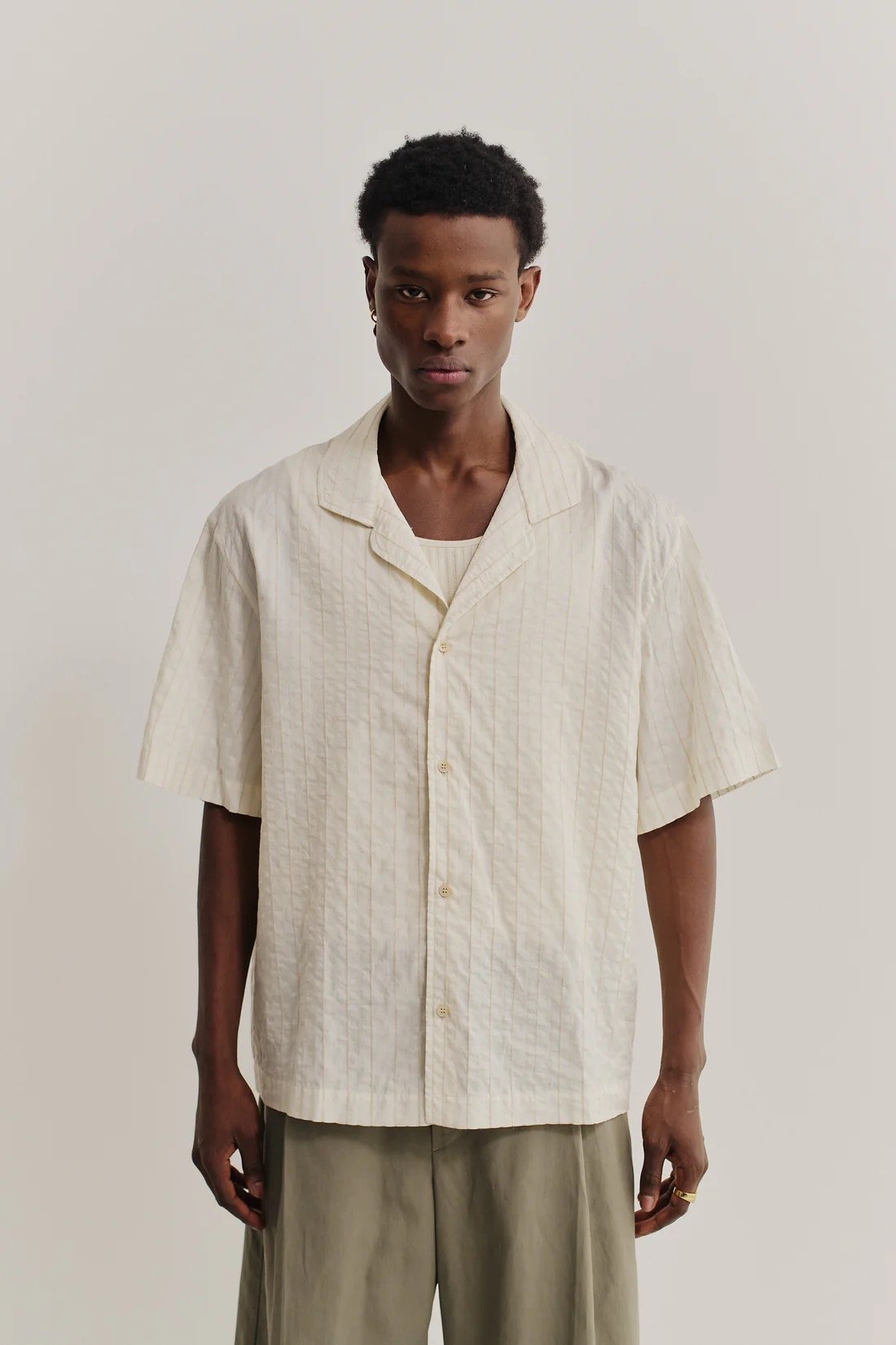 Image of A KIND OF GUISE SAMATA STRUCTURED NATURAL STRIPES