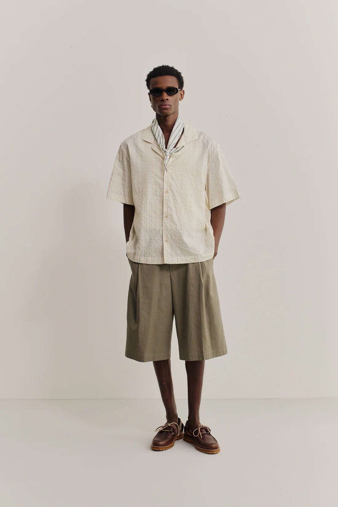 Image of A KIND OF GUISE SAMATA STRUCTURED NATURAL STRIPES