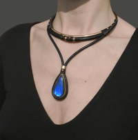 Image 5 of Labradorite 2 Way Torque Choker Necklace