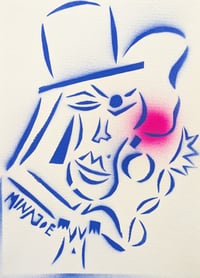 Stencil Blue-Pink A4