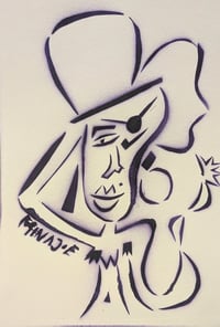 Stencil Darkpurple A4