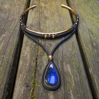 Image 3 of Labradorite 2 Way Torque Choker Necklace