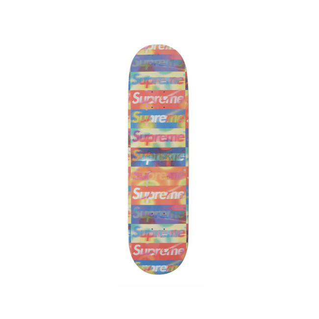 Supreme Distorted Logo Skateboard Deck Yellow