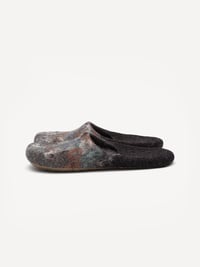 Image 1 of Black Heel Wool Slip-ons