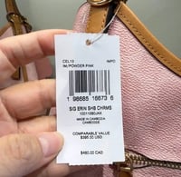 Image 4 of Coach Erin Shoulder Bag In Signature Canvas With Charms Powder Pink