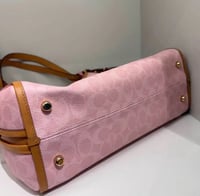 Image 3 of Coach Erin Shoulder Bag In Signature Canvas With Charms Powder Pink