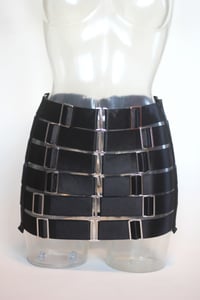 Image 5 of Sample Elastic Bandage skirt in black satin (Size S - M)