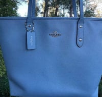 Image 5 of Coach Shoulder Bag Azure Blue with Silver Hardware