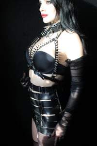 Image 3 of Sample Elastic Bandage skirt in black satin (Size S - M)