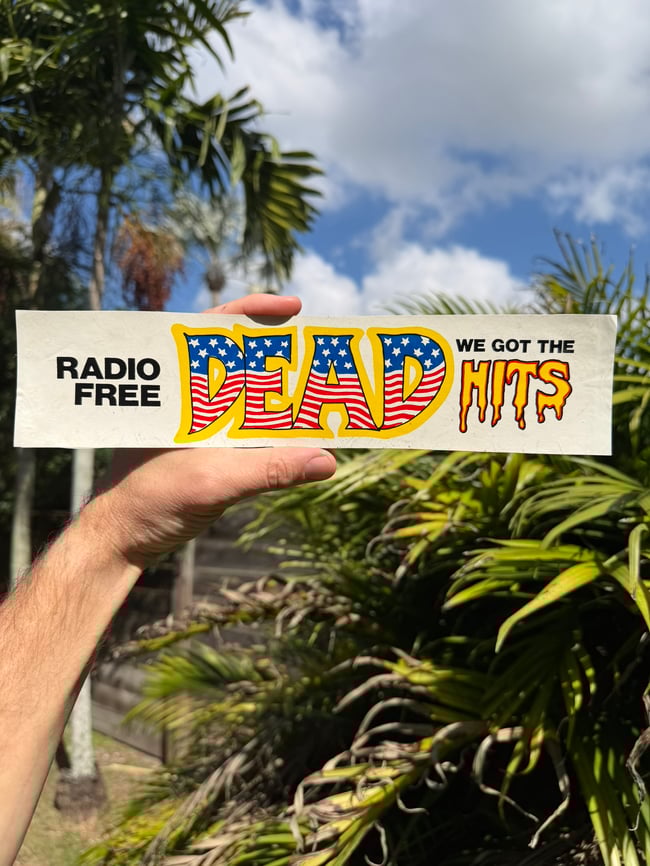Grateful Dead Early 80s Radio Free Dead 11" Sticker