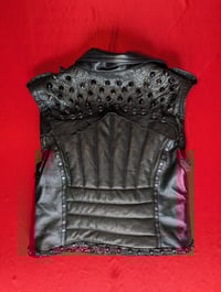 Image 2 of Studded leather biker vest
