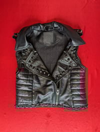 Image 1 of Studded leather biker vest