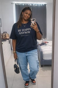Image 1 of  Happy Anyway Affirmation Shirt for Women | Positive Mindset T-Shirt | Self Love Graphic Tee