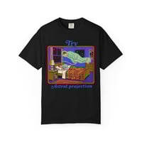 Image 1 of Astral Projection T-Shirt — "Try Astral Projection" Retro Sleep Illustration