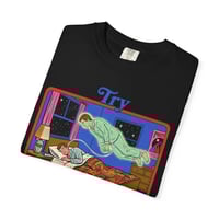 Image 3 of Astral Projection T-Shirt — "Try Astral Projection" Retro Sleep Illustration