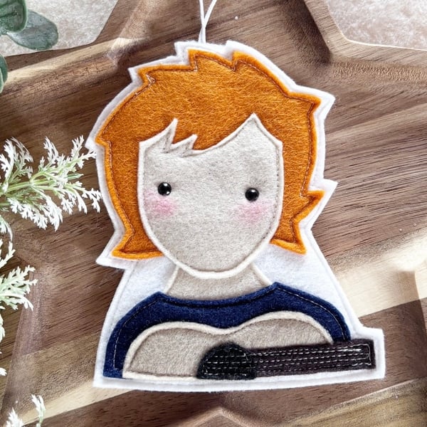 Image of Ed Sheeran felt decoration