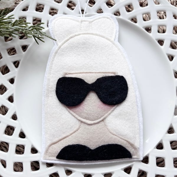 Image of Lady Gaga felt decoration