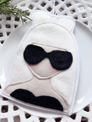 Image of Lady Gaga felt decoration