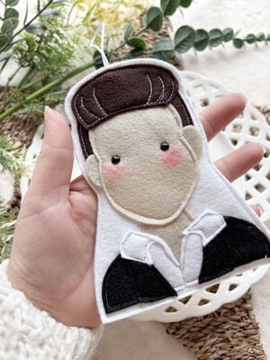 Image of Johnny Cash felt decoration