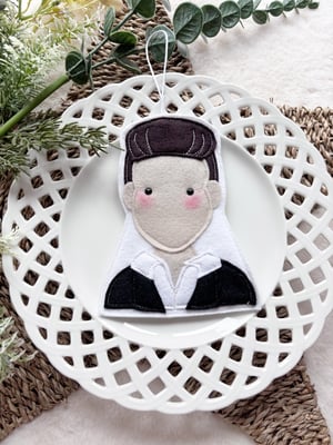 Image of Johnny Cash felt decoration