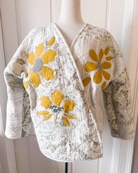 Image 3 of Handmade Upcycled Embellished Cross Over Kimono Jacket 