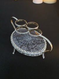 Image 1 of Ornate Oval Regent of London Vintage lipstick holder with preserved spider web